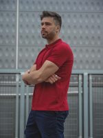 Πόλο ανδρική μπλούζα σε βαθύ κόκκινο χρώμα - Image 2