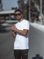 T-shirt ανδρικό σε άσπρο με τύπωμα 10-444 - Image 2