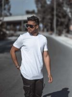 T-shirt ανδρικό σε άσπρο με τύπωμα 10-444