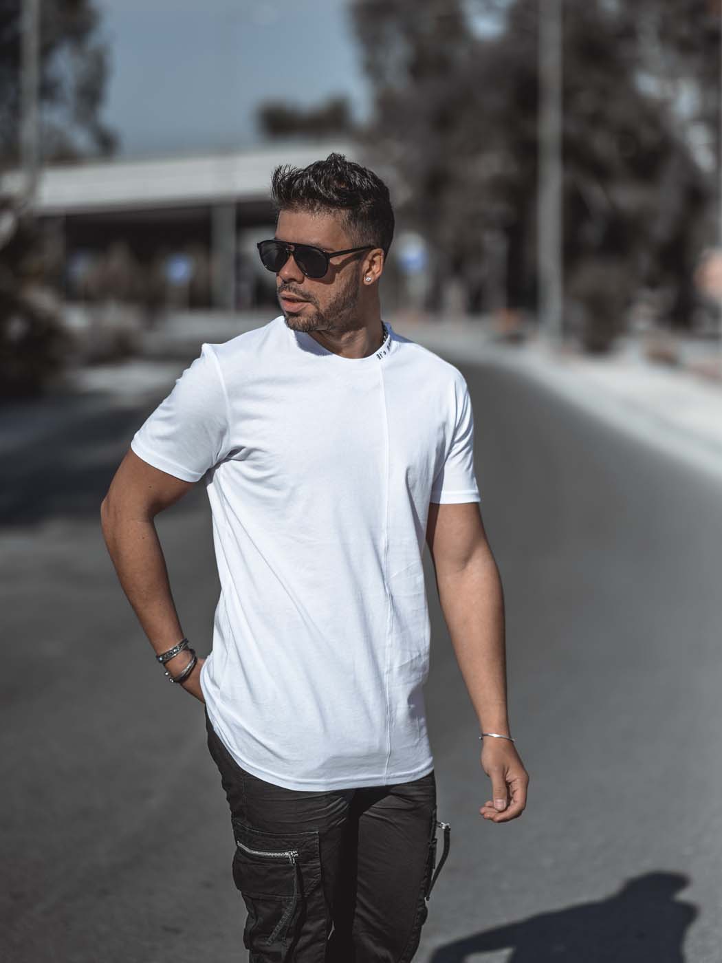 ARZ_0803 T-shirt ανδρικό σε άσπρο με τύπωμα 10-444 - Image 1