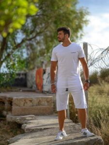 Βερμούδα με τρέσα 30-84 λευκό