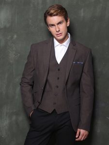 Ανδρικό σακάκι TRESOR LOREDO 1557 καφέ