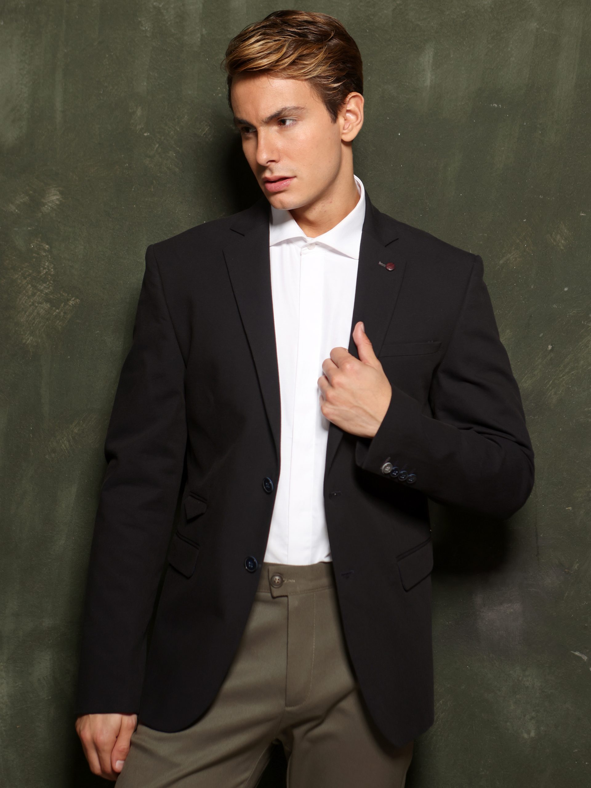 0476 Ανδρικό σακάκι TRESOR LOREDO 1557 μαύρο - Image 1