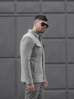 Ανδρικό πανωφόρι σε γκρι - Image 2