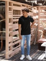 T-shirt ανδρικό με ανάγλυφο διακριτικό τύπωμα 10-607 - Image 5