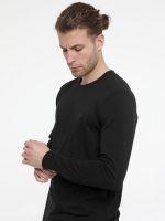 Basic βαμβακερή μπλούζα σε μαύρο - Image 3