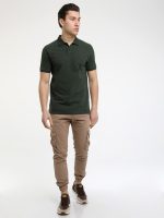 Κοντομάνικo πόλο ανδρικό σε σκούρο πράσινo 10-604 - Image 2