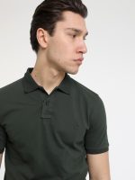 Κοντομάνικo πόλο ανδρικό σε σκούρο πράσινo 10-604 - Image 4