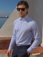 Πουκάμισο GENARO 33-7350 Light Blue Slim-fit - Image 4