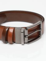 Ανδρική Ζώνη Διπλής Όψης 33-6023 Brown-Camel - Image 7