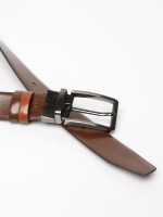 Ανδρική Ζώνη Διπλής Όψης 33-6023 Brown-Camel - Image 4