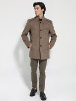 Ανδρικό παλτό camel 2924 - Image 5