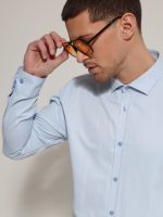 Πουκάμισο BOLOGNA 33-7366 Light Blue Slim-fit - Image 5