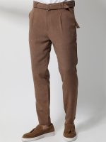 Υφασμάτινο Παντελόνι Με Ζώνη 7/8 OLIVER 4454 Καφέ - Image 2
