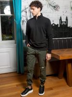 Παντελόνι Cargo Με Κορδόνι BLACKZI 88-148 Χακί - Image 7