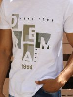 Ανδρικό Βαμβακερό Κοντομάνικο T-shirt 10-646 Λευκό - Image 2