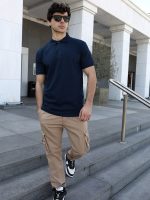 Ανδρικό Polo-Style Κοντομάνικο HIGH WEST 10-636 Μπλε - Image 4