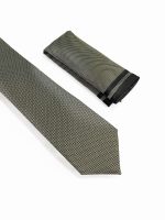 Ανδρική Γραβάτα Με Μαντηλάκι 33-6099 Beige 7 - Image 2