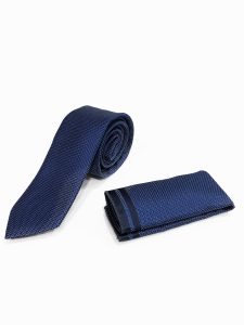 Ανδρική Γραβάτα Με Μαντηλάκι 33-6099 Blue 1