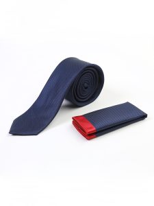 Ανδρική Γραβάτα Με Μαντηλάκι 33-6099 Blue 2