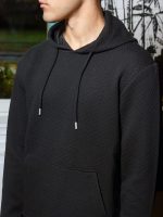 Ανδρική Μπλούζα Με Κουκούλα 10-648 Μαύρο - Image 2