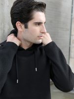 Ανδρική Μπλούζα Με Κουκούλα 10-648 Μαύρο - Image 6