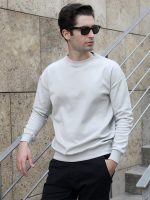 Ανδρική Λεπτή Μπλούζα Φούτερ 10-652 Γκρι - Image 4