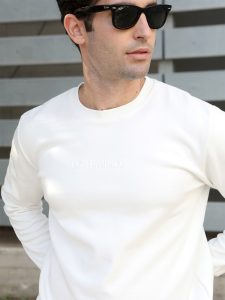 Ανδρική Λεπτή Μπλούζα Φούτερ LOST MINDS 10-654 Λευκό