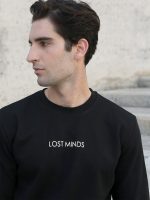 Ανδρική Λεπτή Μπλούζα Φούτερ LOST MINDS 10-655 Μαύρο - Image 2