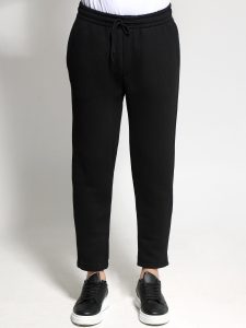 Ανδρικό Ριγέ Φορμοπαντέλονο Με λάστιχο & Κορδόνι 50-102 Μαύρο