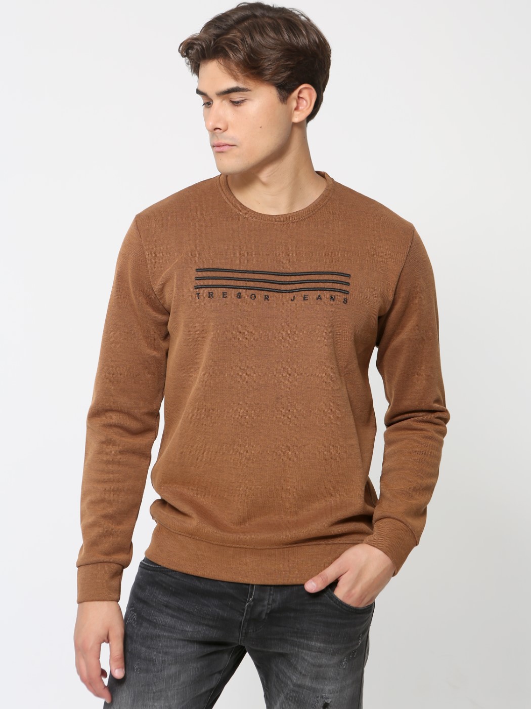 2046 Μπλούζα Με Μακρύ Μανίκι ASHTON 206028 Camel - Image 1