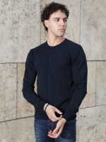 Ανδρική Λεπτή Πλεκτή Μπλούζα 10-671 Μπλε