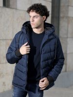 Ανδρικό Puffer Jacket Μπουφάν Με Κουκούλα 20-135 Μπλε - Image 3