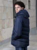 Ανδρικό Puffer Jacket Μπουφάν Με Κουκούλα 20-135 Μπλε - Image 2