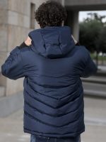 Ανδρικό Puffer Jacket Μπουφάν Με Κουκούλα 20-135 Μπλε - Image 5