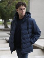 Ανδρικό Puffer Jacket Μπουφάν Με Κουκούλα 20-135 Μπλε