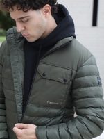 Ανδρικό Puffer Jacket Μπουφάν 20-133 Χακί - Image 5
