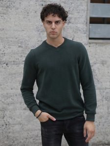 Ανδρική Μπλούζα Με V Λαιμό 10-673 Χακί