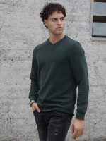 Ανδρική Μπλούζα Με V Λαιμό 10-673 Χακί - Image 4