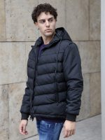 Ανδρικό Puffer Jacket Μπουφάν Με Κουκούλα 20-136 Μαύρο - Image 4