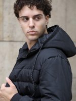 Ανδρικό Puffer Jacket Μπουφάν Με Κουκούλα 20-136 Μαύρο - Image 2