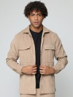 Ανδρικό Πουκάμισο Oversize JERSEY 2163 Μπεζ - Image 4