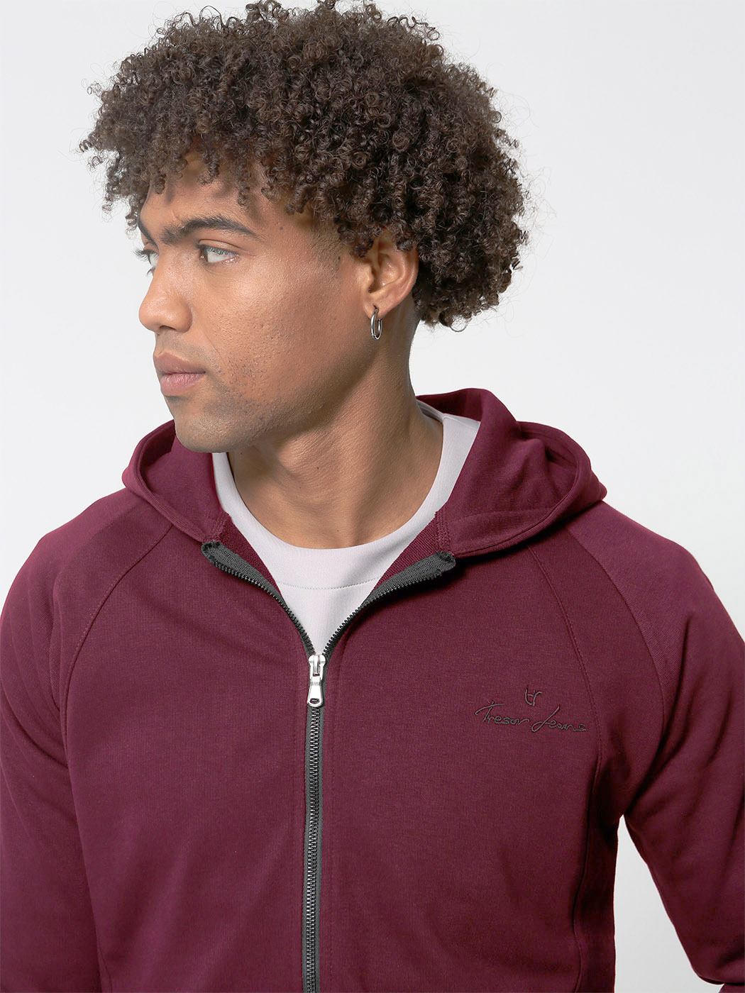 2676 copy 2 Ζακέτα Με Κουκούλα CHICAGO 33-2670 Μπορντό - Image 1