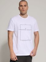 Ανδρικό Βαμβακερό Κοντομάνικο T-shirt Fun 207032 Λευκό