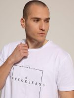 Ανδρικό Βαμβακερό Κοντομάνικο T-shirt Fun 207032 Λευκό - Image 2