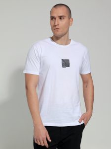 Ανδρικό Βαμβακερό Κοντομάνικο T-shirt Paul 207033 Λευκό