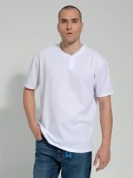 Βαμβακερό T-shirt Με Ιδιαίτερη Πλέξη Kester 207025 Λευκό - Image 2