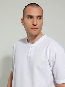 Βαμβακερό T-shirt Με Ιδιαίτερη Πλέξη Kester 207025 Λευκό