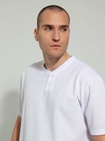 Βαμβακερό T-shirt Με Ιδιαίτερη Πλέξη Kester 207025 Λευκό