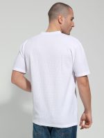 Βαμβακερό T-shirt Με Ιδιαίτερη Πλέξη Kester 207025 Λευκό - Image 5